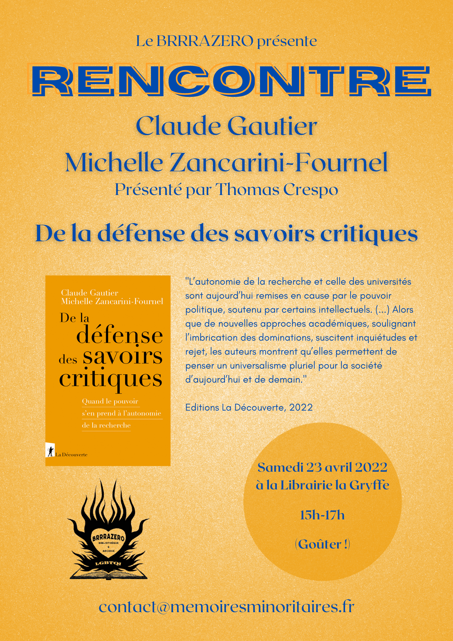 23/04 – Claude Gautier et Michelle Zancarini-Fournel