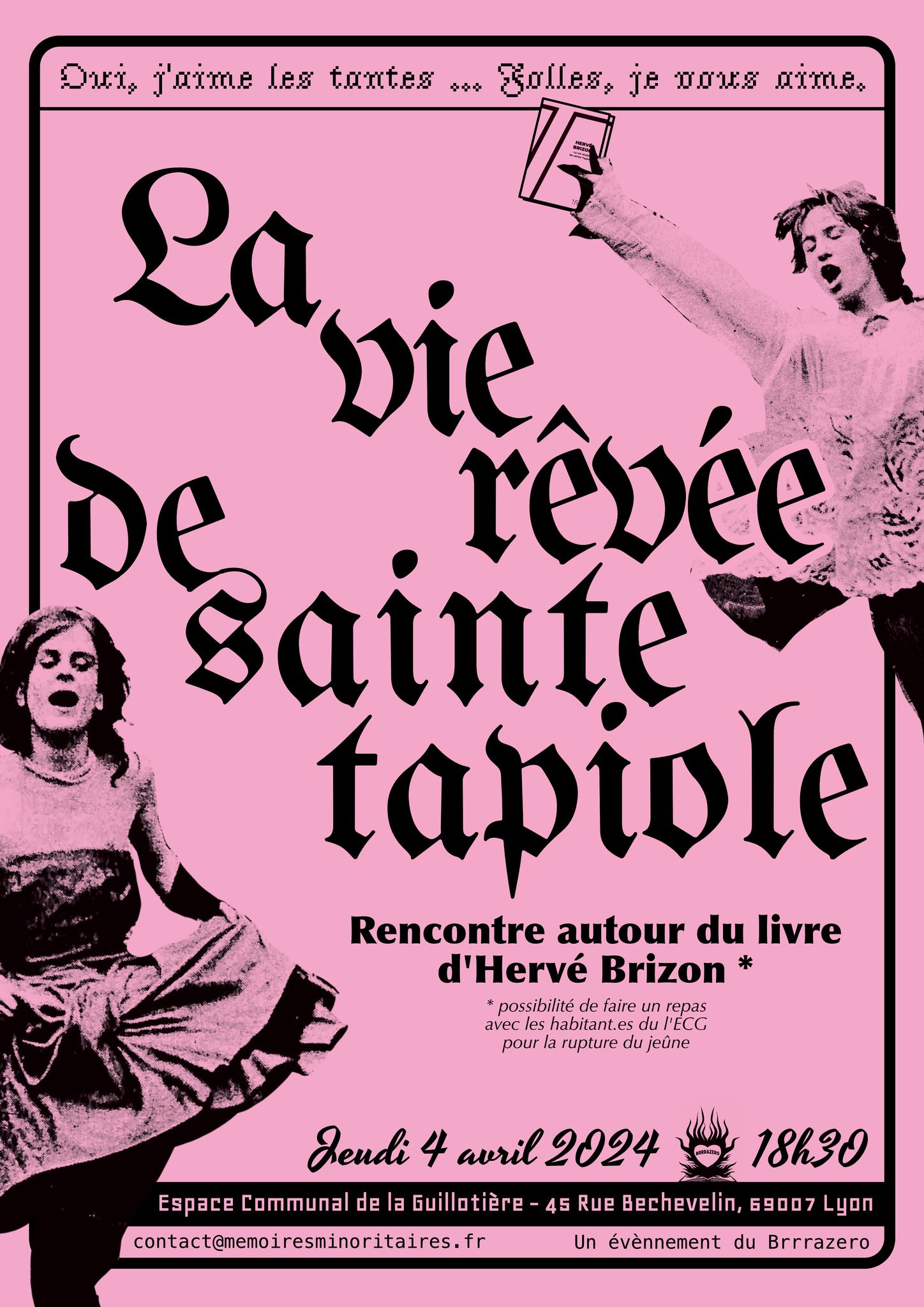 JEU 04/04 : La Vie Rêvée de Sainte Tapiole